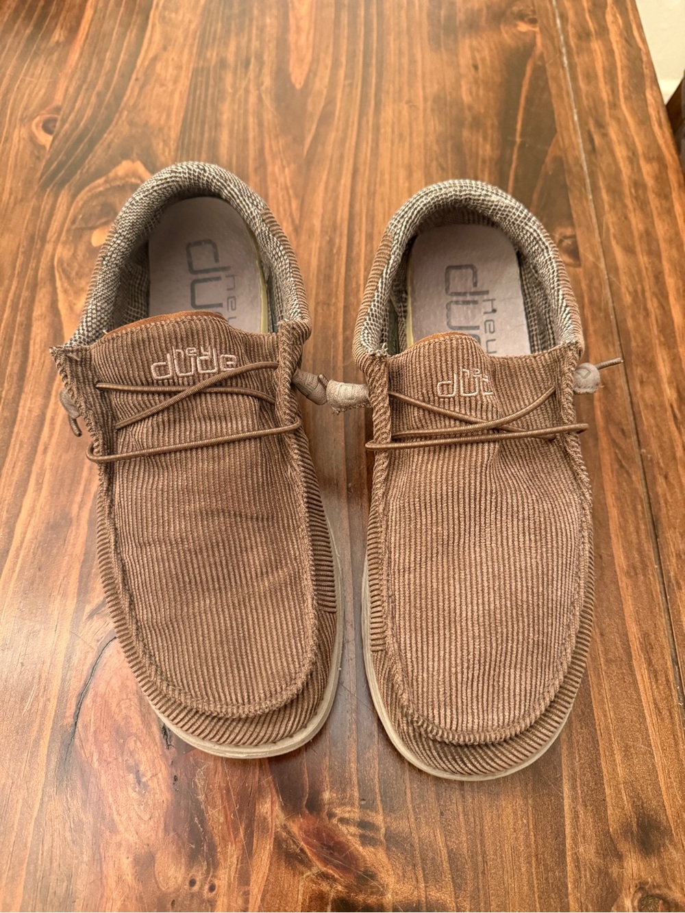 Hey Dude Brown corduroy Shoes- 12